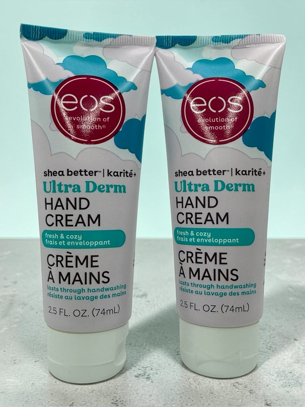 eos Shea Better Hand Cream Fresh & Cozy 2.5oz 2-Pack 24H Hydration